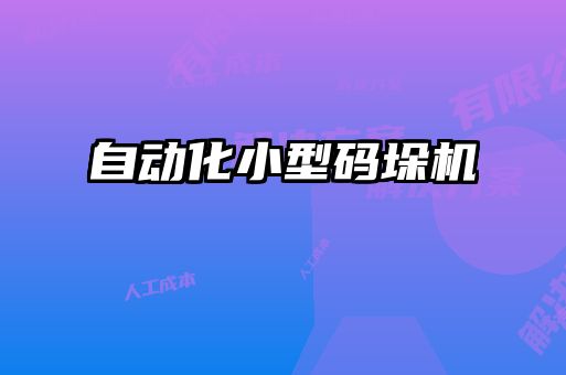 自動(dòng)化小型碼垛機(jī)