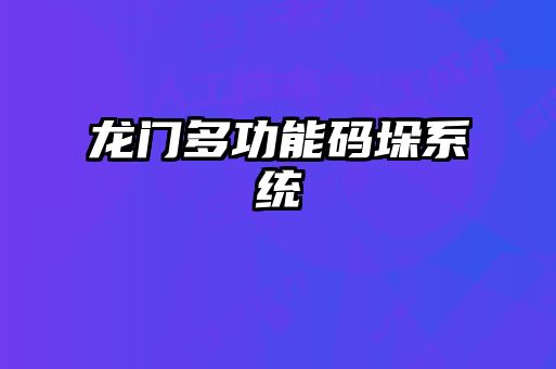 龍門多功能碼垛系統
