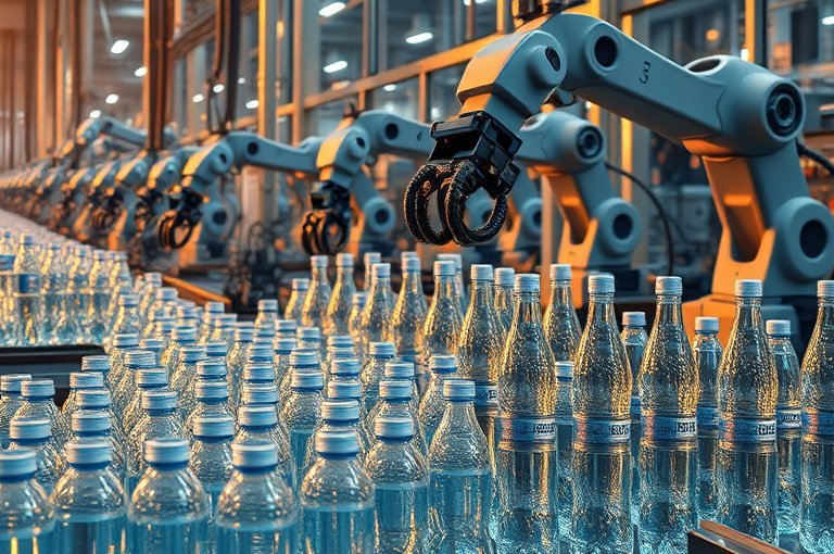 84灌裝生產線自動碼垛方案